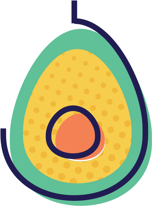 Avocado Clipart (1100x1100), Png Download