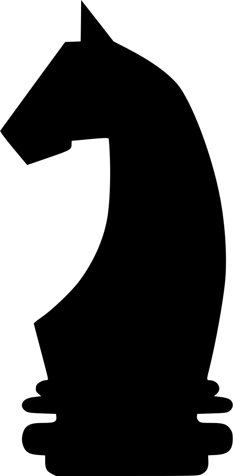 Knight Svg Black And White Download - Portable Network Graphics Clipart (480x980), Png Download