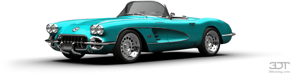 Chevrolet Corvette Convertible Coupe 1958 Tuning - 3d Tuning Clipart (1004x373), Png Download