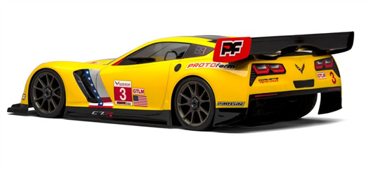 Chevrolet Corvette C7r Clear Body Gt2 1/8 - Proline 154640 Protoform Chevrolet Corvette C7.r Clear Clipart (540x670), Png Download