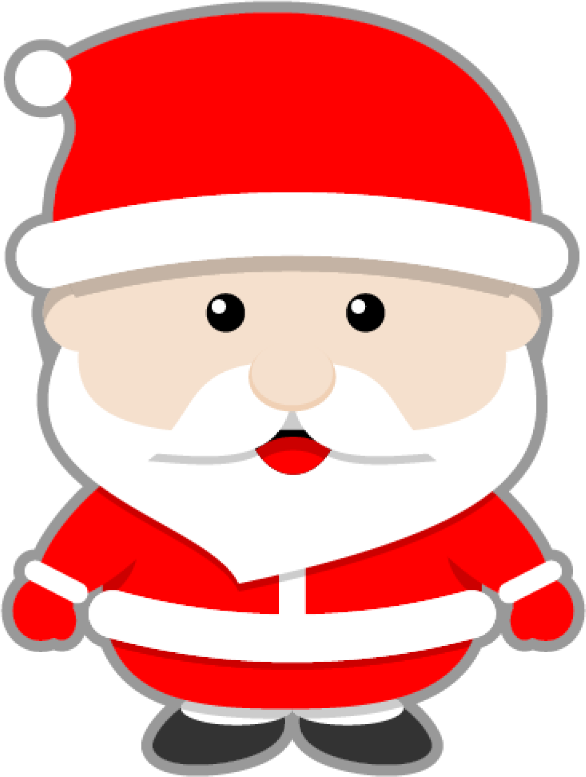 Santas Video Tarot Reading Jpg Of Reading Is Included - Cute Christmas Santa Clipart - Png Download (1600x1600), Png Download