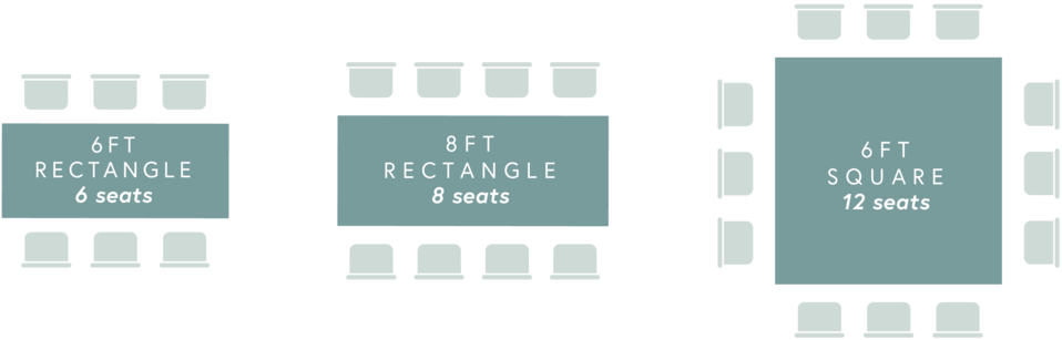 Clip Art Planning Table Sizes And - Wedding - Png Download (1000x361), Png Download