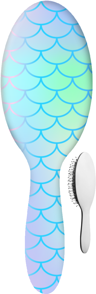Iridescent Mermaid Hair Brush - Hairbrush Clipart (1155x1155), Png Download