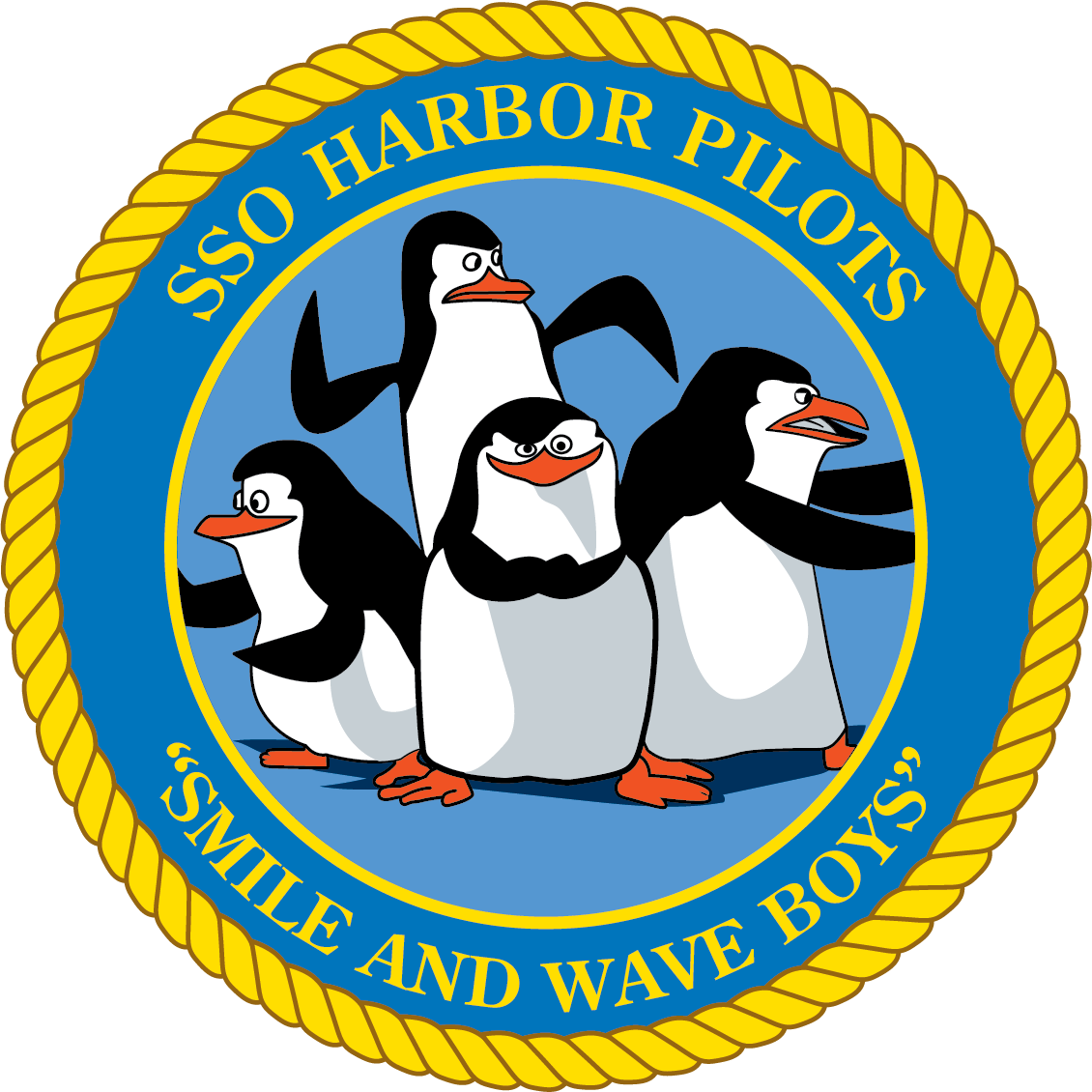 Sso Harbor Pilots Patch - Madagascar Penguins Clipart (1130x1130), Png Download