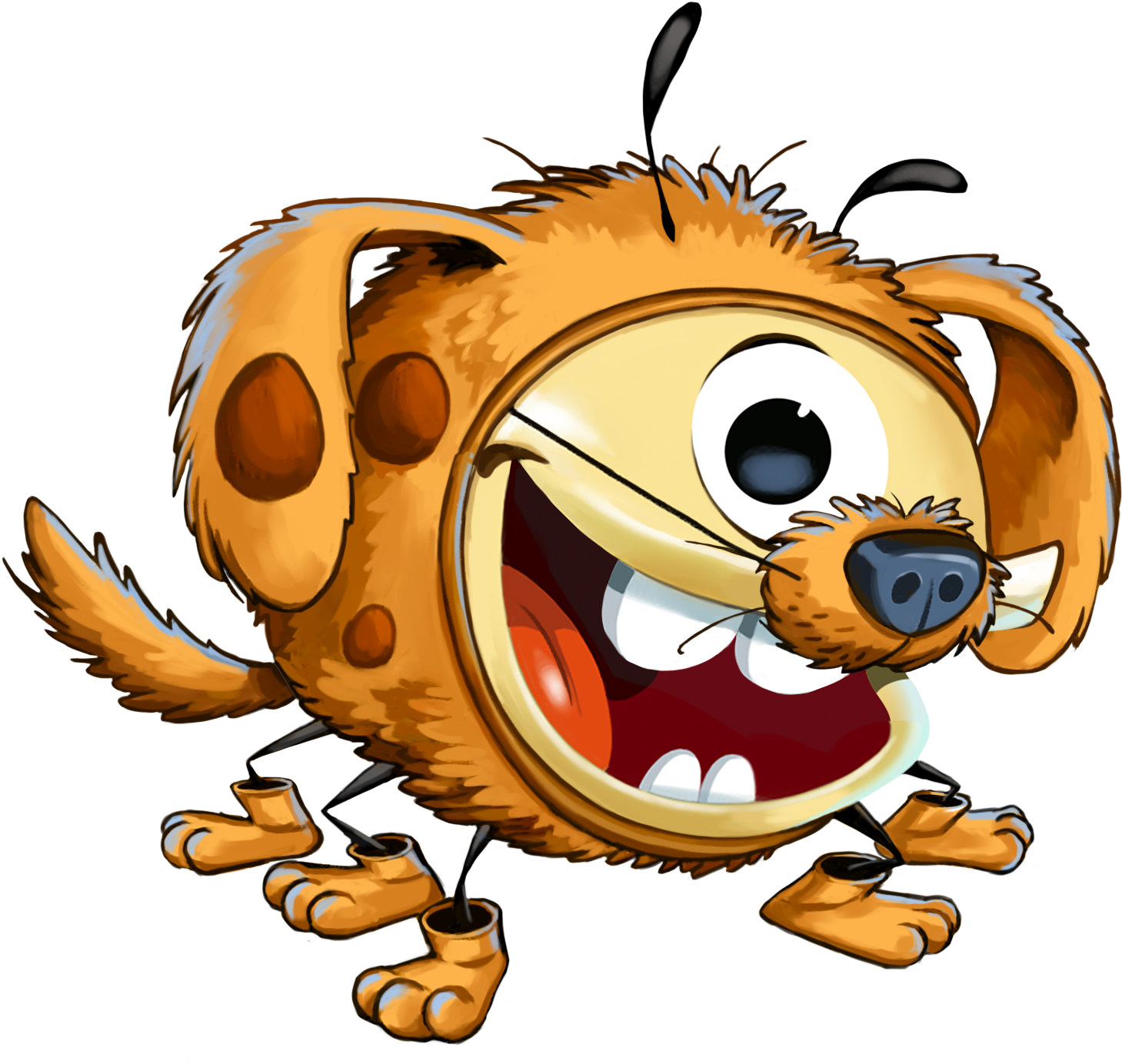 Kwincy Beagle - Best Fiends Clipart (1669x1500), Png Download