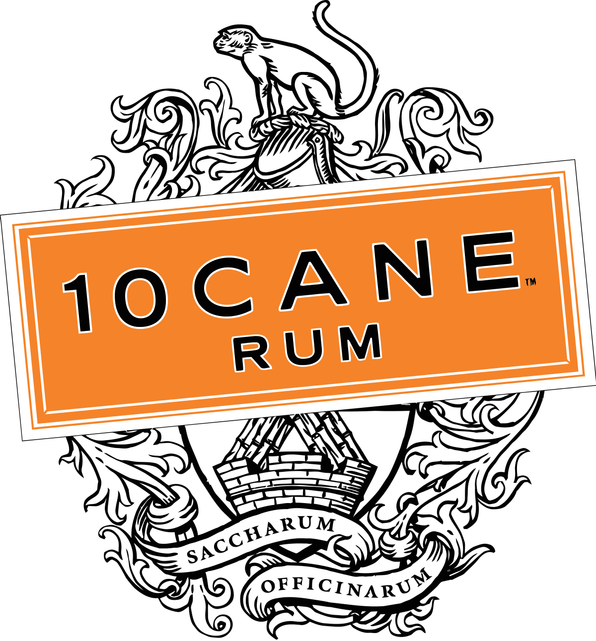 10 Cane Rum Logo Clipart (1200x1292), Png Download