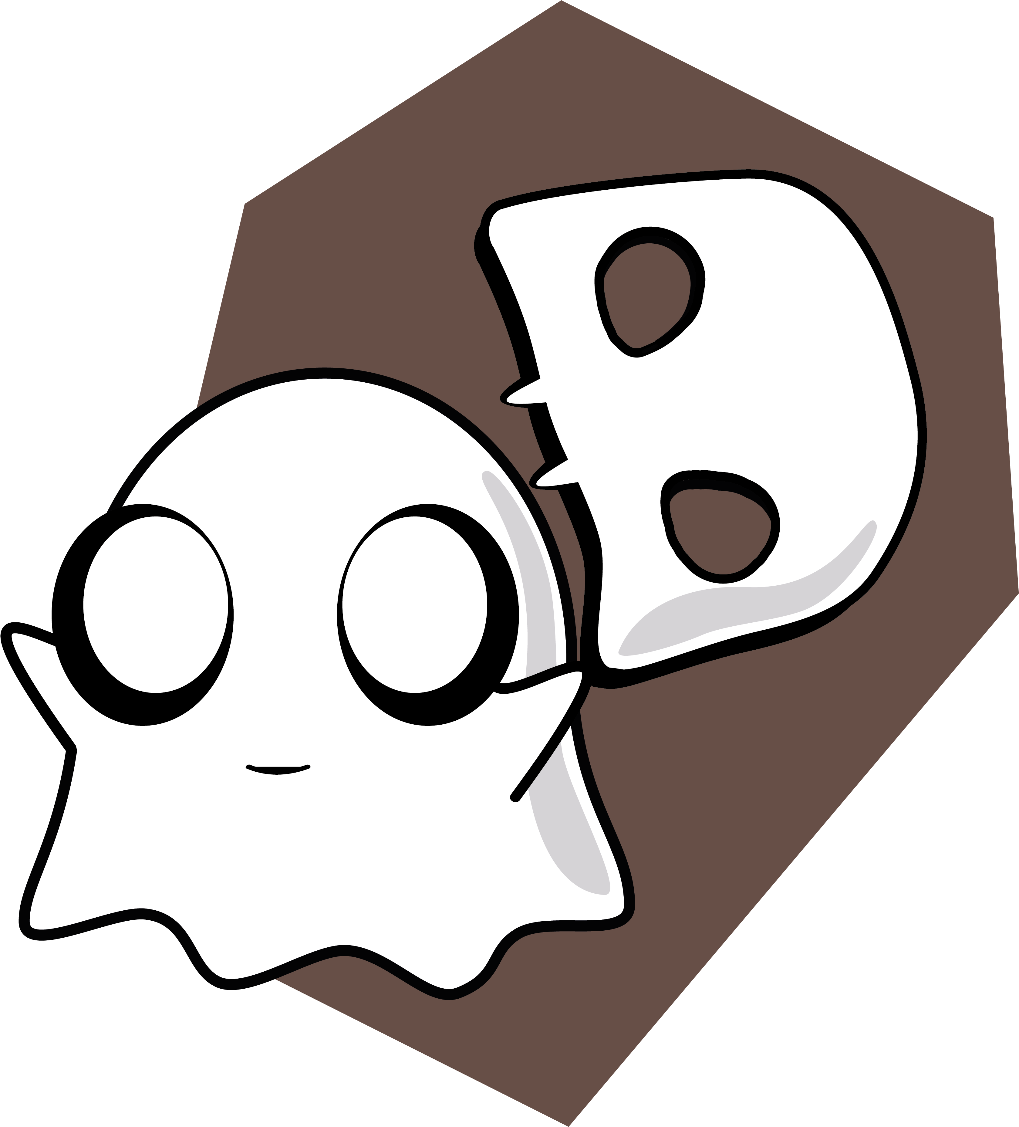 Ghost With Brown Coffin - Brown Coffin Clipart (3750x3750), Png Download