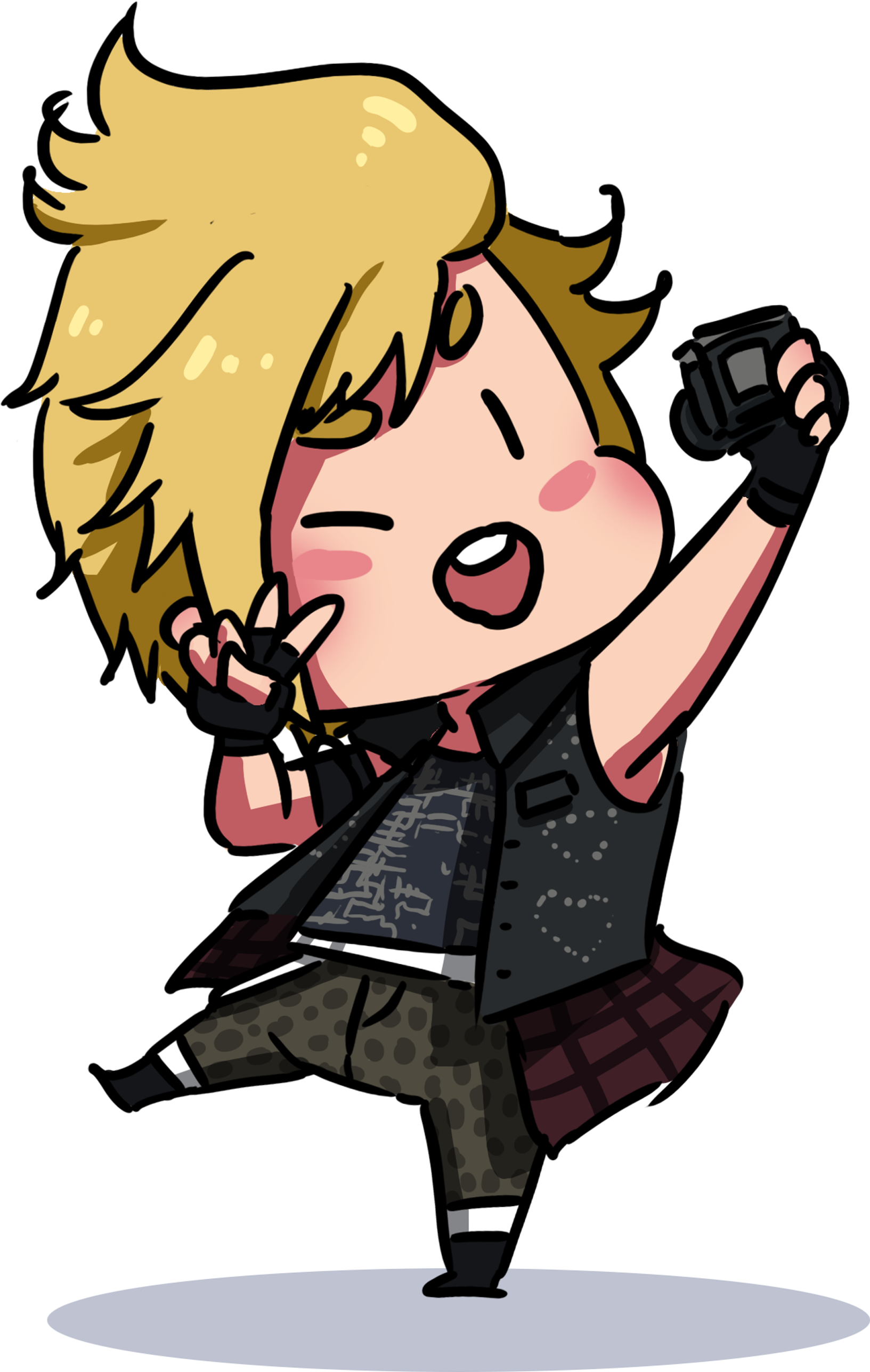 Chibi Prompto Selfie - Final Fantasy 15 Chibi Clipart (3300x3300), Png Download