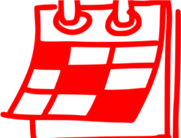 Calendar Icons Red - Black And White Calendar Png Clipart (640x480), Png Download