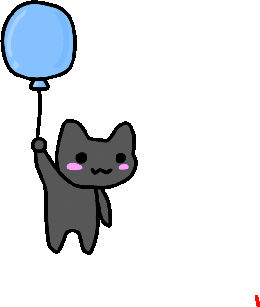 Nyan Balloon W Fireworks - Cartoon Cat Gif No Background Clipart (800x800), Png Download
