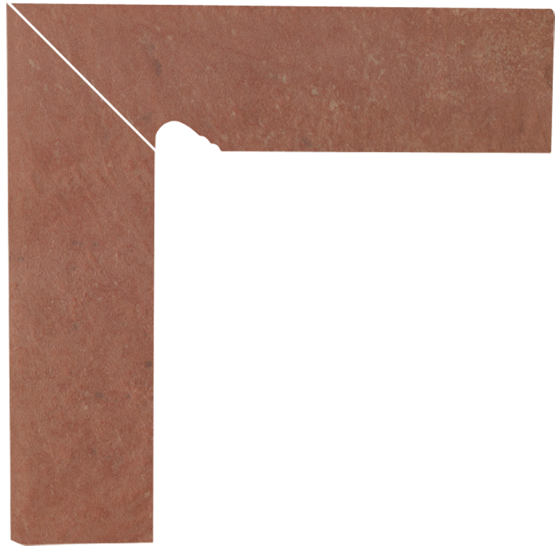 Paradyż Cokół Schodowy Dwuelementowy Cotto Naturale - Socle Clipart (800x801), Png Download