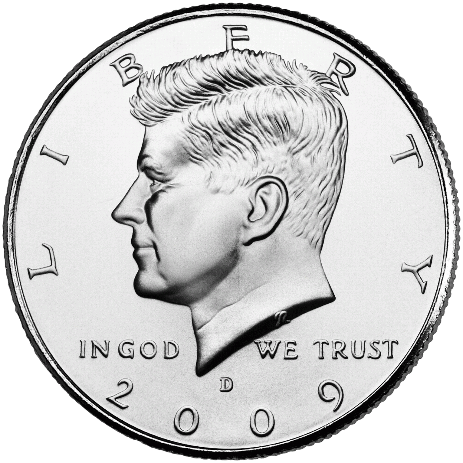 Collection Of Free Coin Download On Ubisafe - 2012 Kennedy Half Dollar D Uncirculated Clipart (1530x1531), Png Download