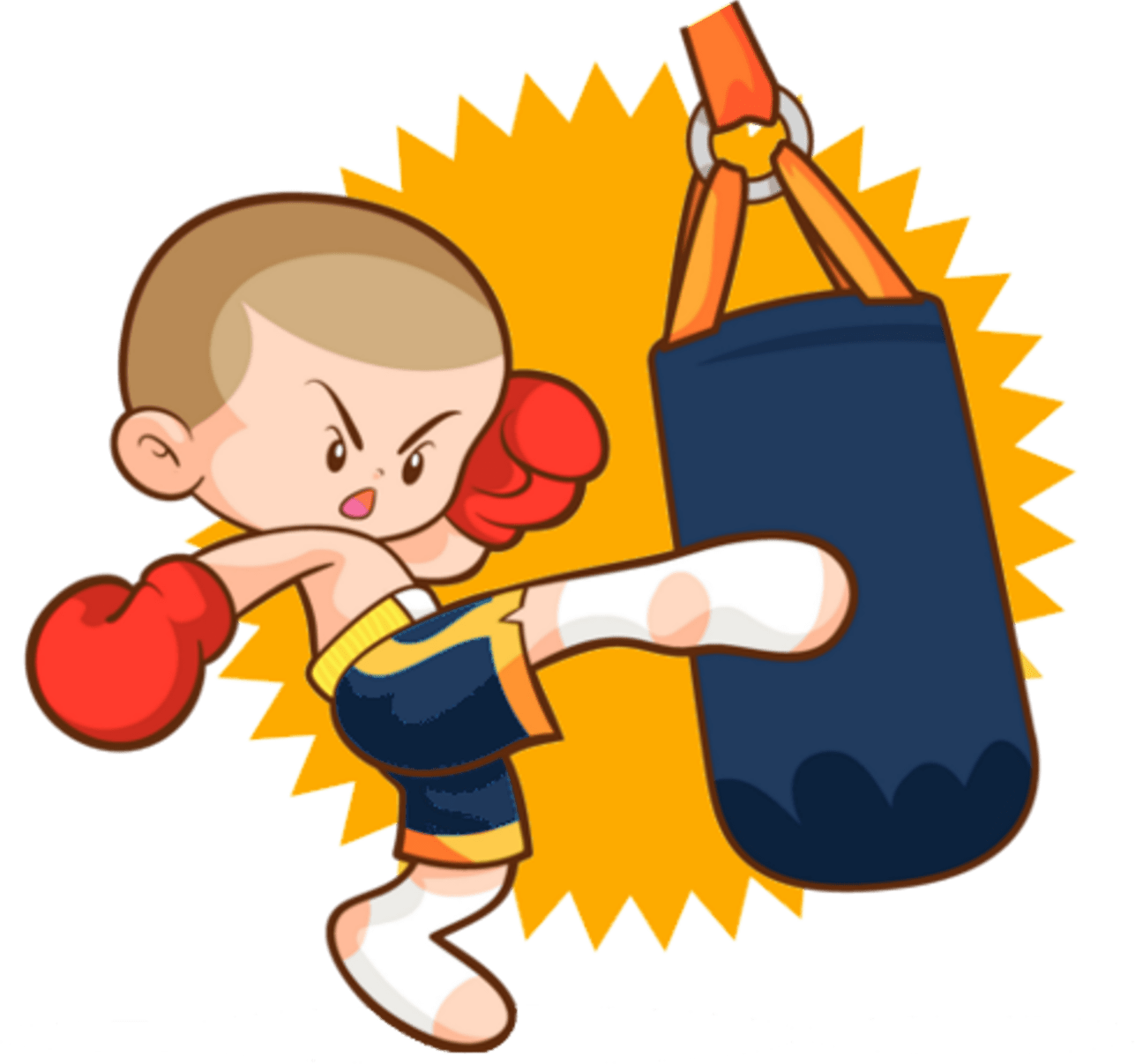 Mini Warriors - Muaythai Sandbag Clipart (1287x1207), Png Download