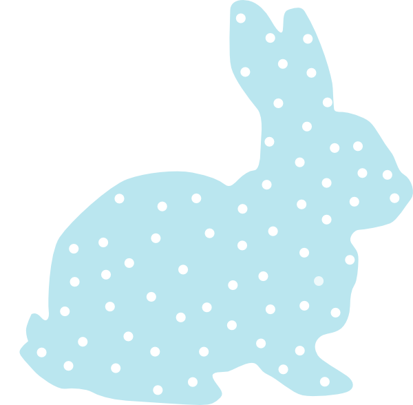 Bunny Polka Dot Silhouette Svg Clip Arts 600 X 588 - Png Download (600x588), Png Download