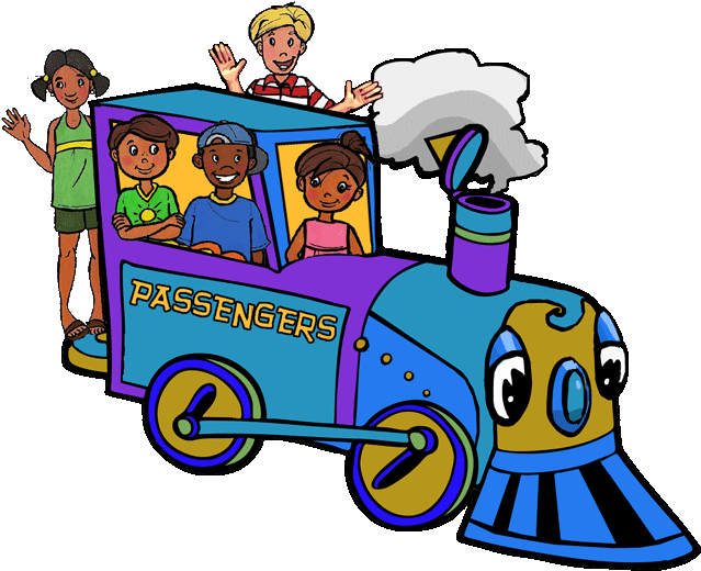 The Structure Of Each Script Is Based On Passengers - Cartoon Train With Passengers Clipart (661x532), Png Download