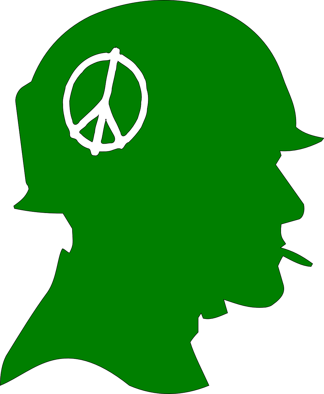 Vietnam Soldier Silhouette Clipart (1055x1280), Png Download