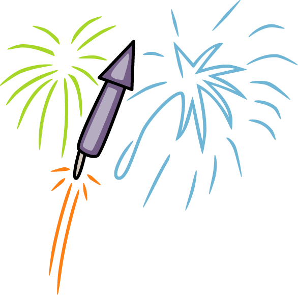 This Esl New Year Reading Page Has A Comprehension - Happy New Year Rocket Clipart (586x580), Png Download