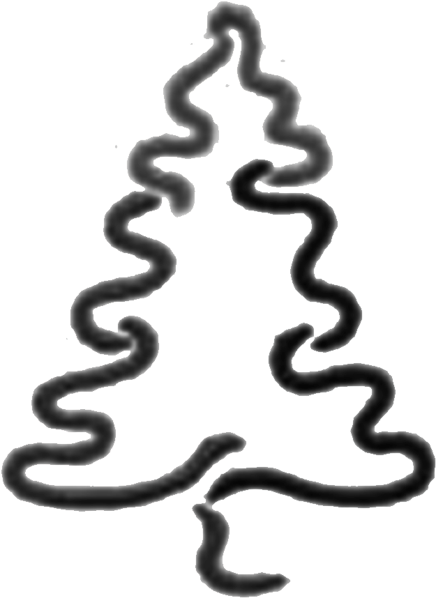Christmas Tree Outline - Illustration Clipart (1200x900), Png Download
