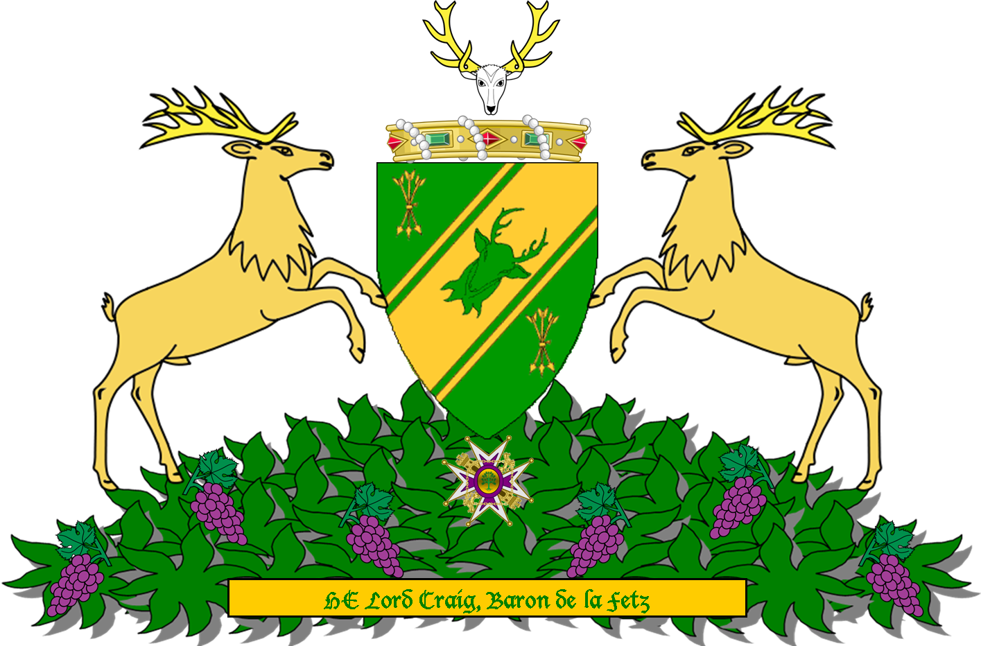 Fetz, A Region Plagued By The Ancient Skahagne But - Cerf Héraldique Clipart (1415x932), Png Download
