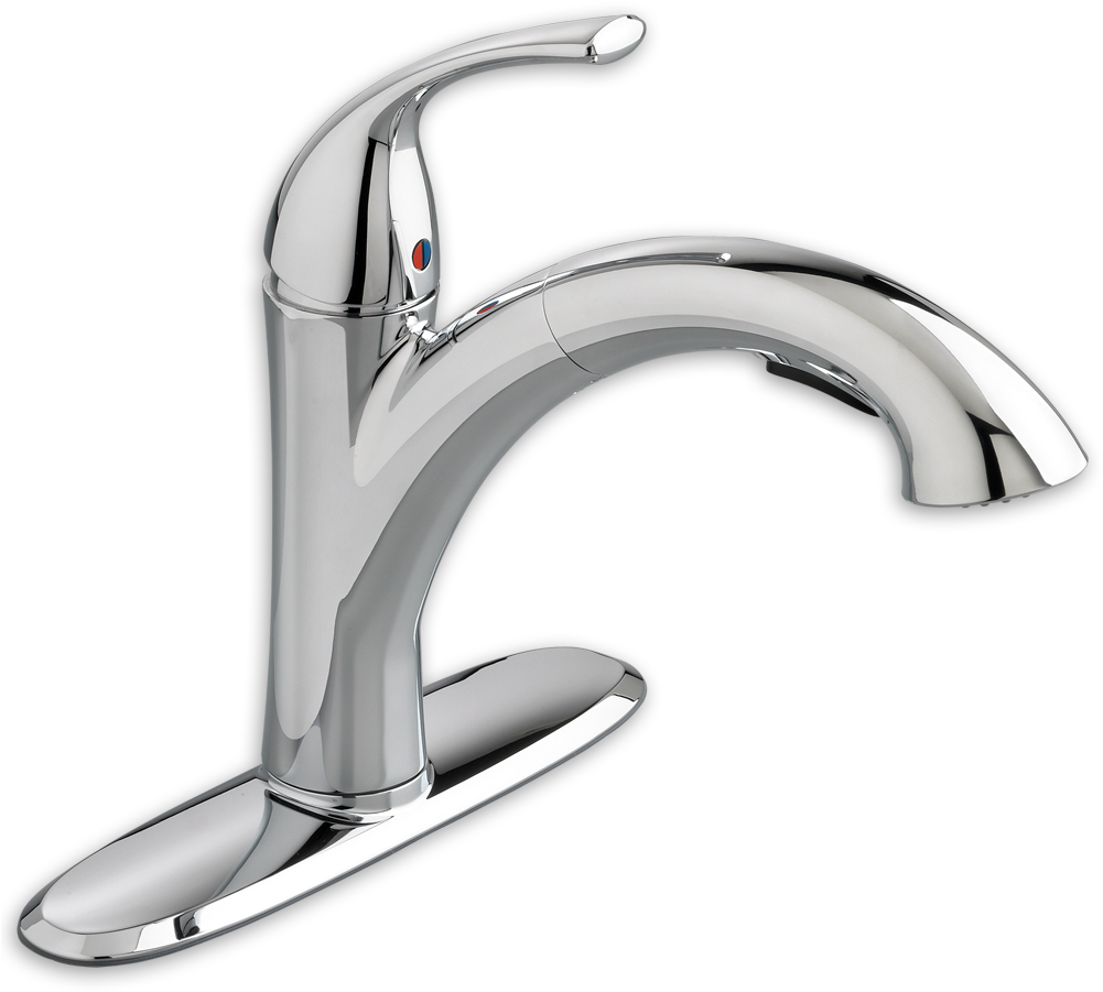 Beautiful Quince Handle Pullout Kitchen Faucet With - Brushed Nickel Single Handle Kitchen Sprayer Kitchen Clipart (1000x1000), Png Download