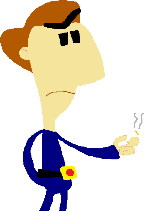 Victor Volt Smoking Animation - Animation Clipart (710x722), Png Download