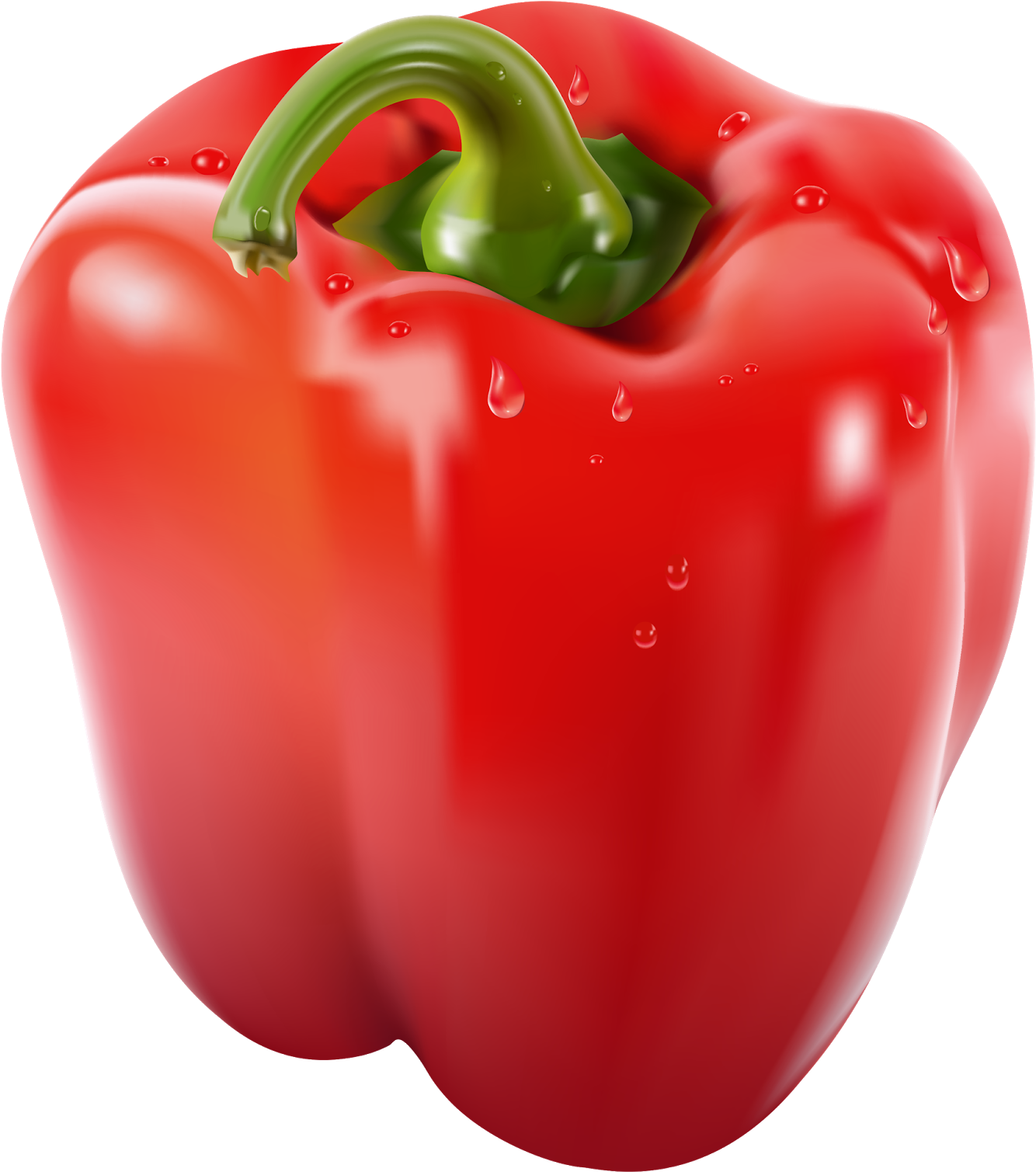 Red Capsicum - Peppers Clipart (1429x1600), Png Download