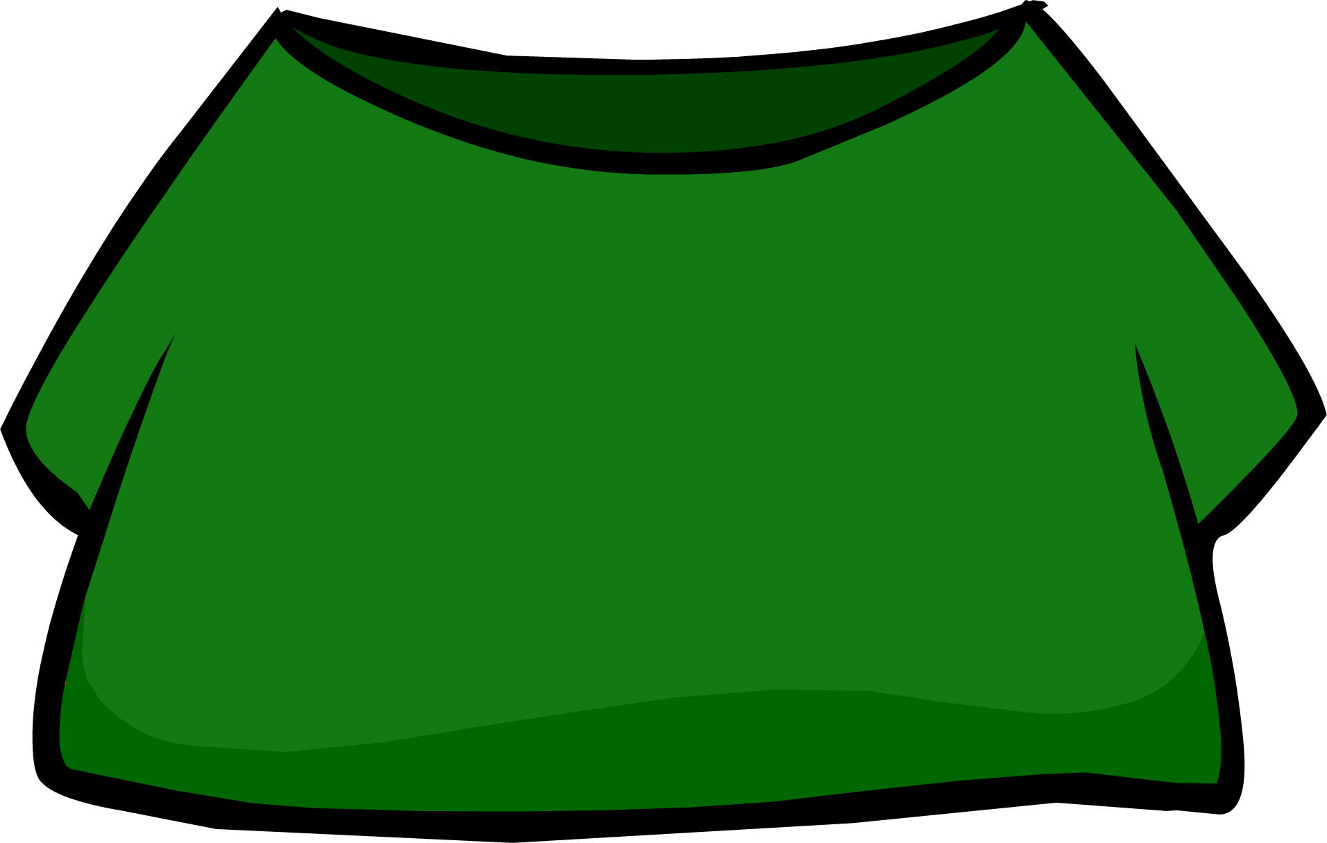 Green Shirt - Green Shirt Club Penguin Clipart (1912x1215), Png Download