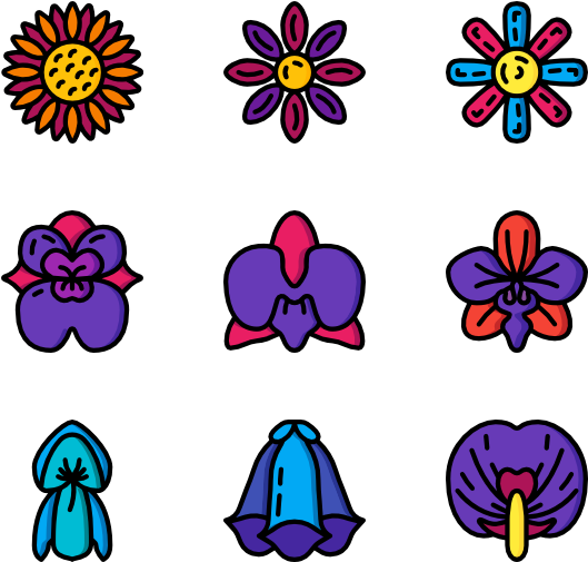 100 Icons - ดอกไม้ ใน กระถาง ภาพ วาด ง่ายๆ Clipart (600x564), Png Download