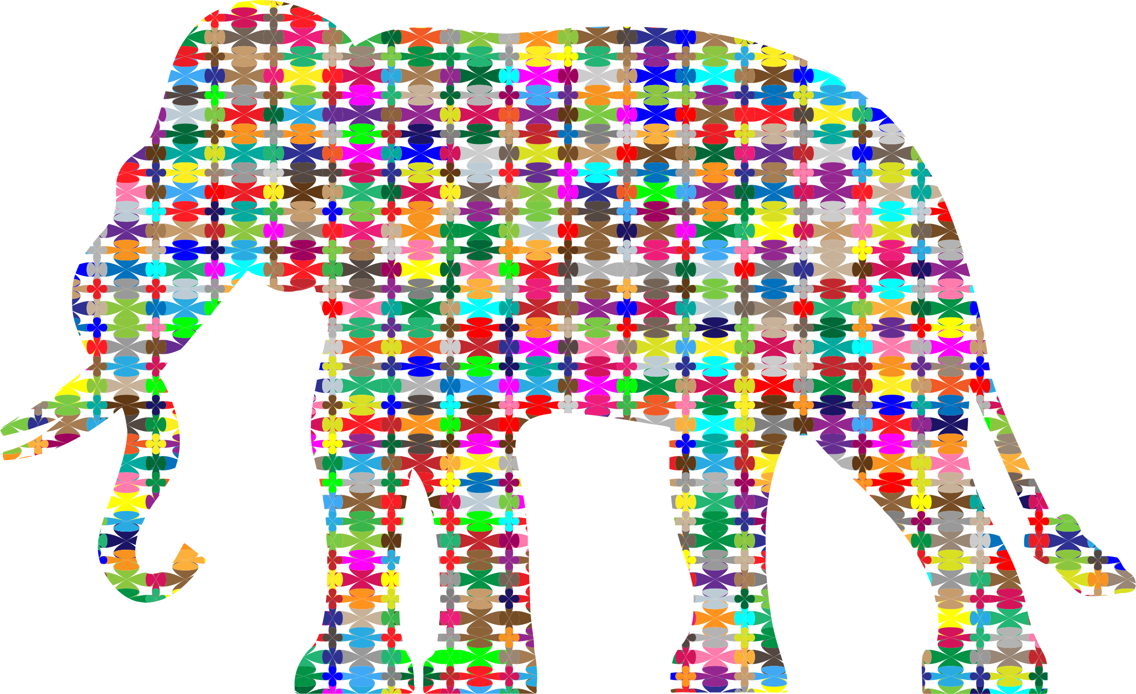Big Image - Elephant Pictures Modern Art Clipart (2338x1428), Png Download