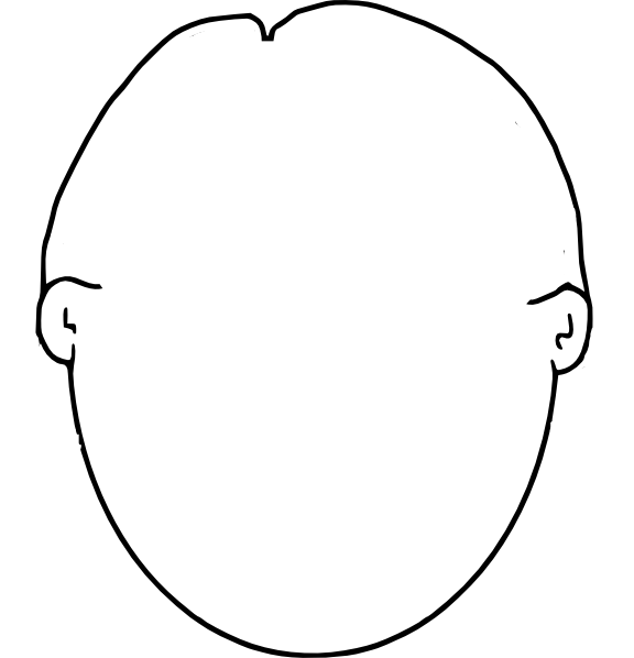 Blank Face Template Clipart (576x598), Png Download