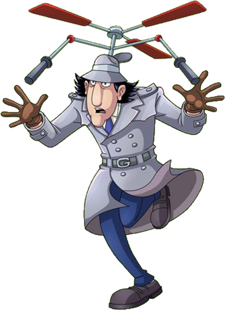 Inspector Gadget Frying Clipart (737x1023), Png Download