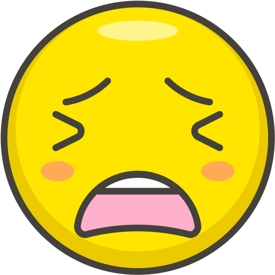 Tired Face Emoji - หน้า เหนื่อย Png Clipart (866x650), Png Download