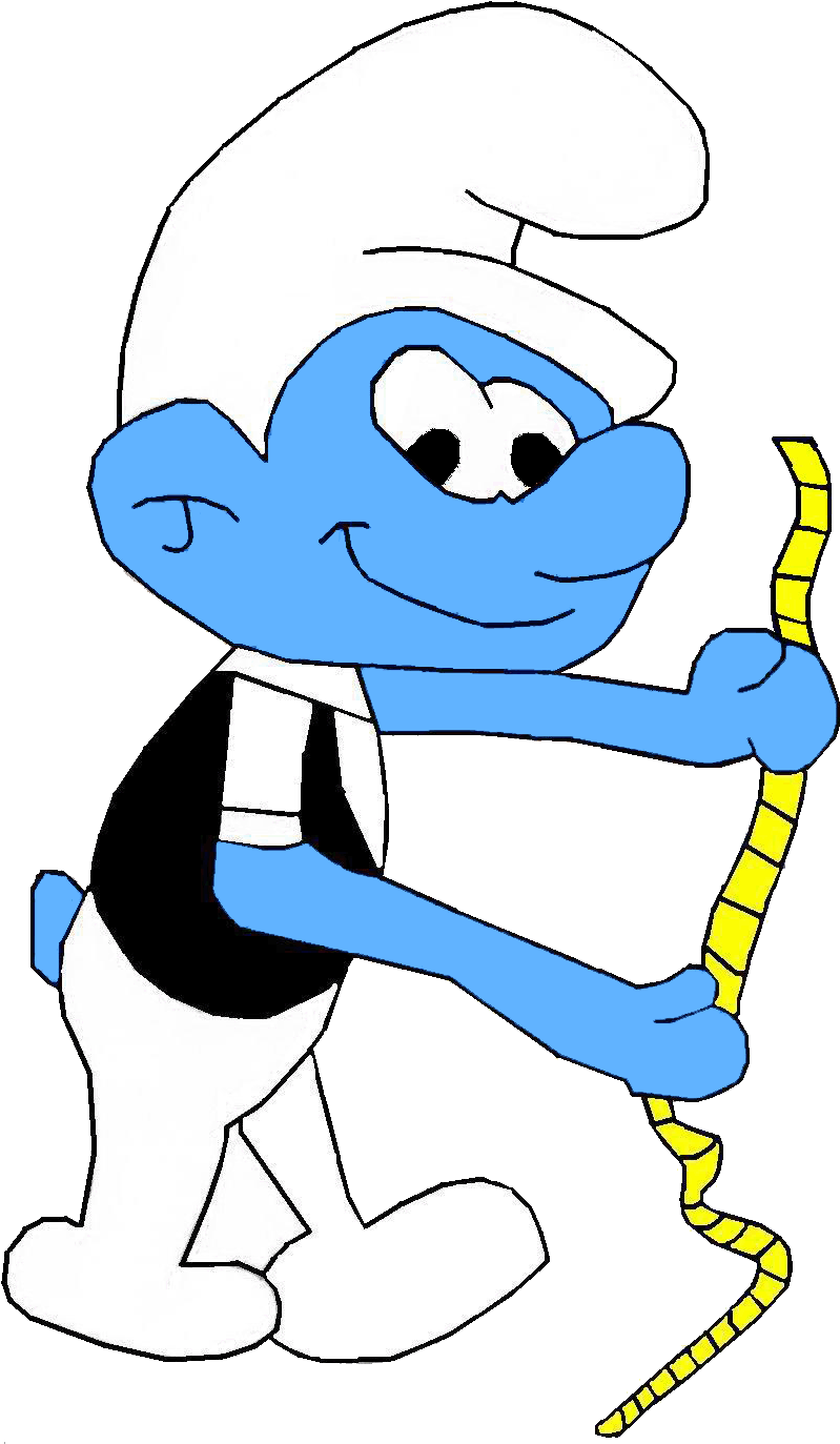 Tailor Smurf Glovey Story - Gif Clipart (803x1379), Png Download
