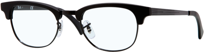 Ray-ban Okulary Clubmaster Rb5294 - Ray Ban Eyeglasses Icons Rx5294 2077 49 Matte Black Clipart (750x424), Png Download