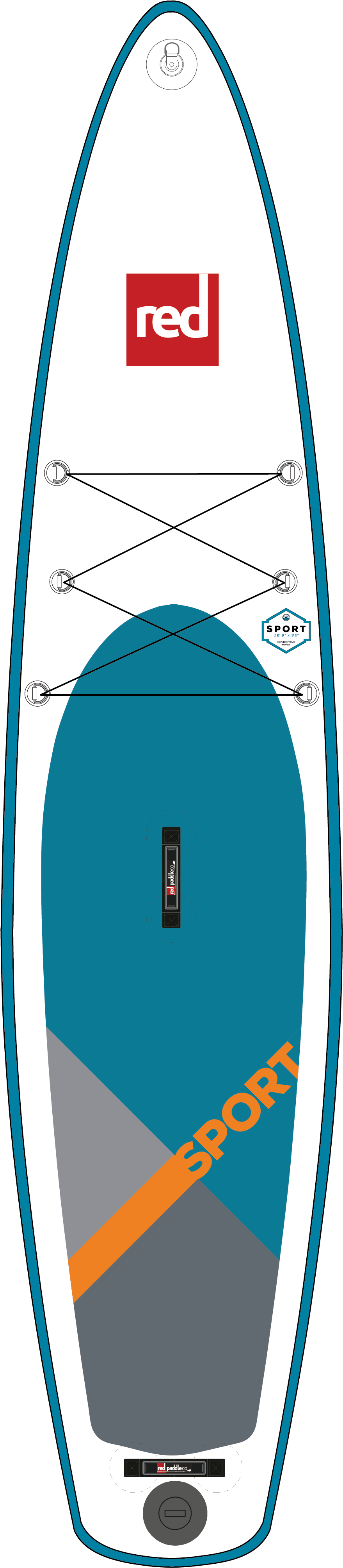Red Paddle Co 12'6 - Red Paddle Clipart (911x4042), Png Download