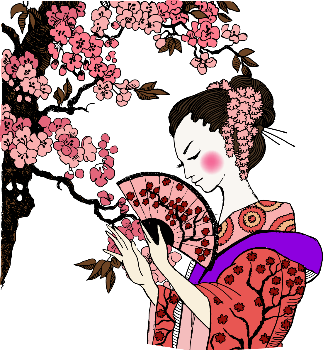 Geisha Ancient Women Transprent Png Free - Geishas Png Clipart (1102x1193), Png Download