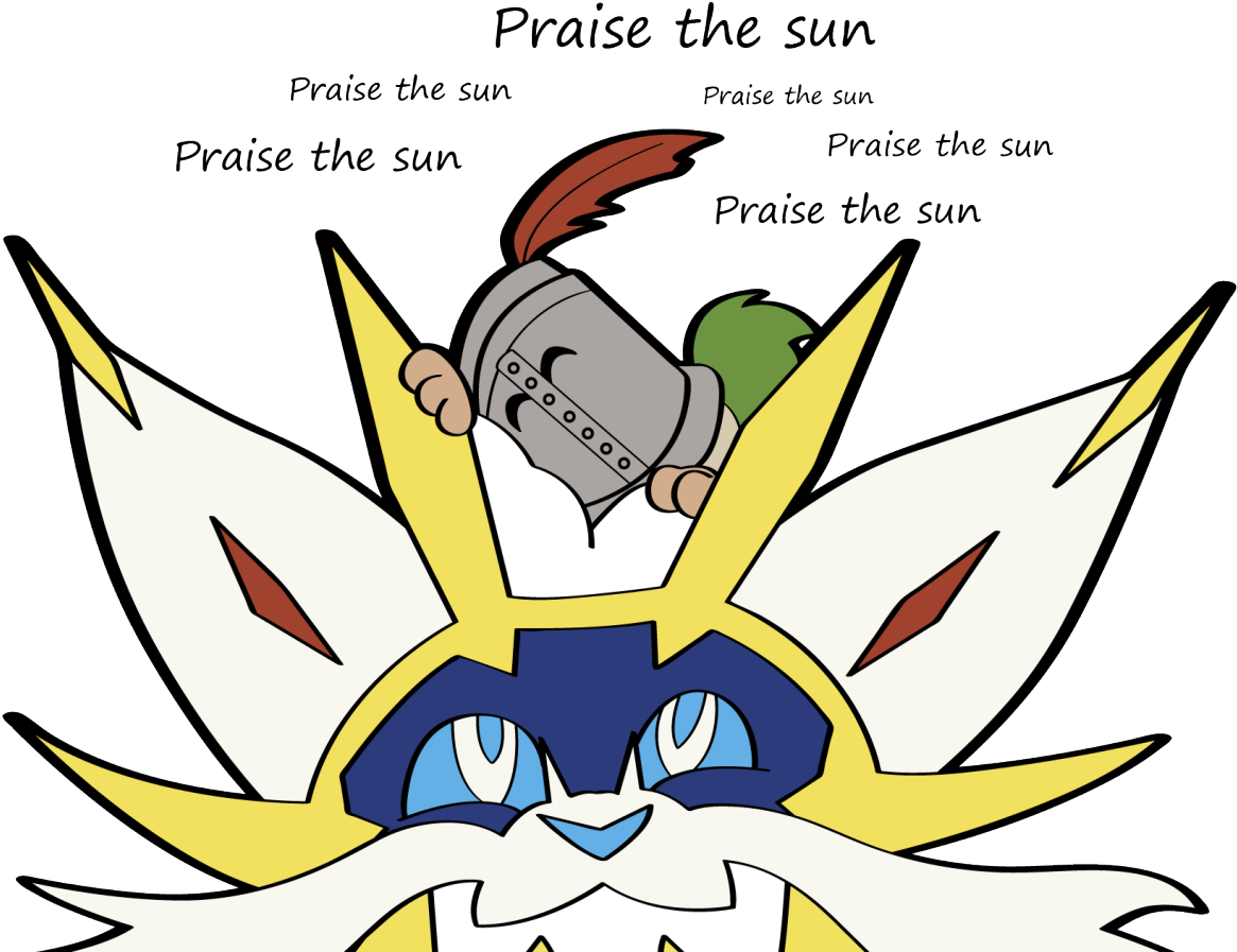 Image - Praise The Pokemon Sun Clipart (1280x896), Png Download