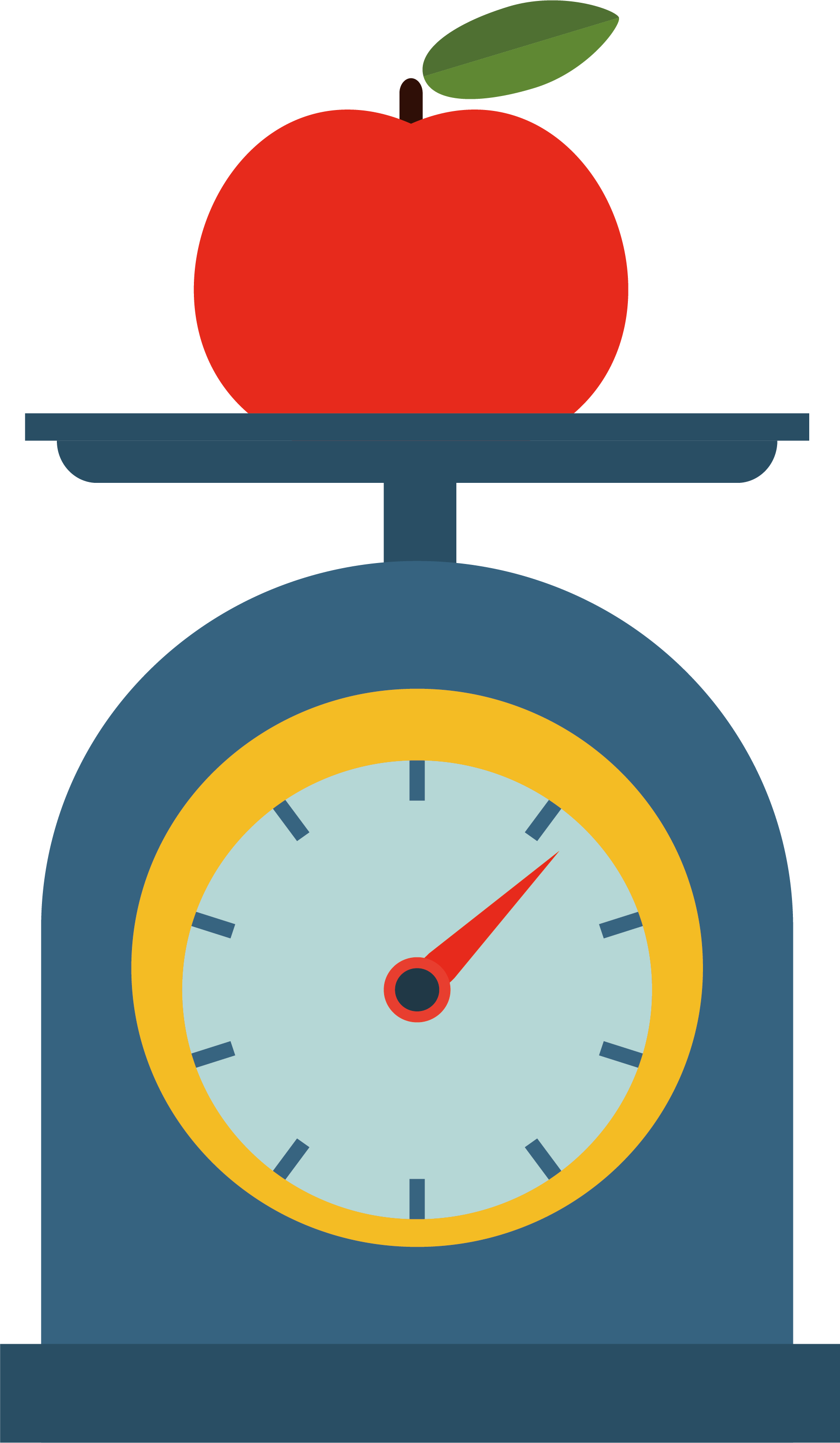 Clipart Library Download Weighing Scale Steelyard Weight - Weighing Scale With Apples Clipart - Png Download (1802x3096), Png Download