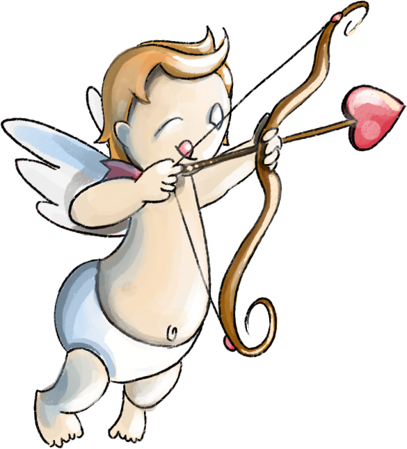 Cupid, Kiprah Sang Dewa Cinta Di Era Yunani Kuno Clipart (585x646), Png Download