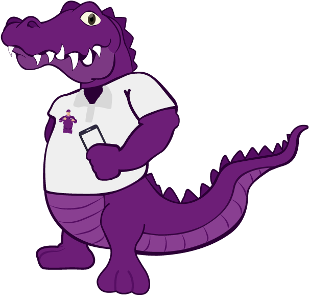 28 Apr - Purple Gator Clipart (1024x768), Png Download