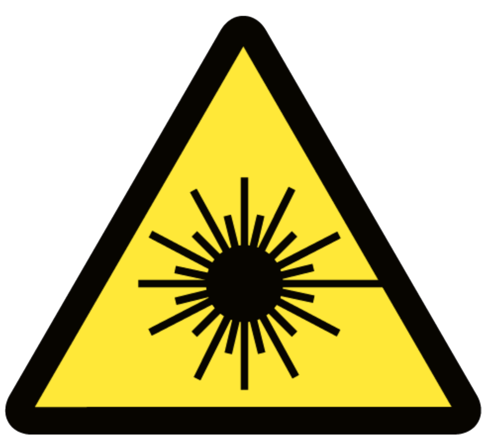 Beam Diameter And Irradiance Calculator - Laser Radiation Warning Signs Clipart (982x899), Png Download