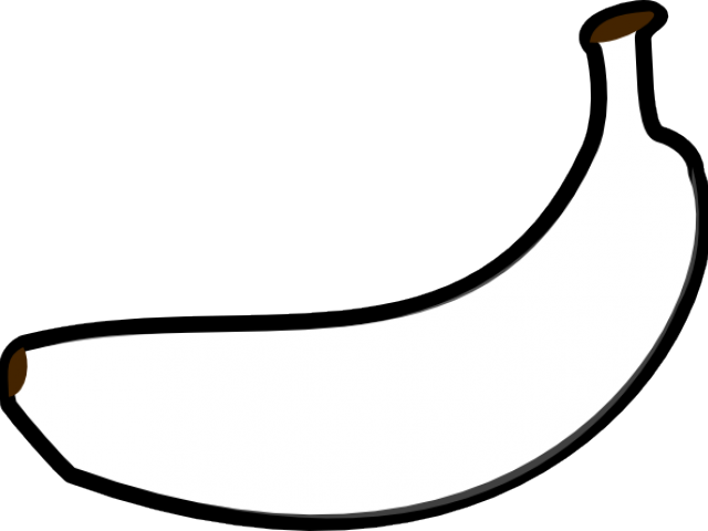 Banana Outline Cliparts - Png Download (640x480), Png Download