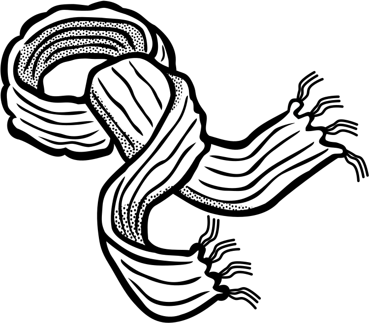 Handkerchief Clip Arts Clip Arts - Scarf Drawing Png Transparent Png (800x707), Png Download