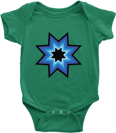 Blue Star Love Baby Onesie Clipart (580x580), Png Download