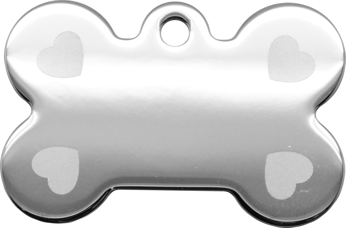 Laser Hearts On Corners Bone - Dog Clipart (1200x791), Png Download