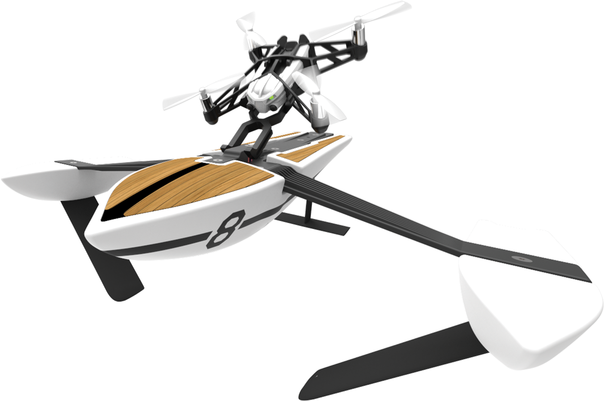 Parrotminidrones Hydrfoil Newz - Parrot Hydrofoil Drone (white) Clipart (1370x850), Png Download