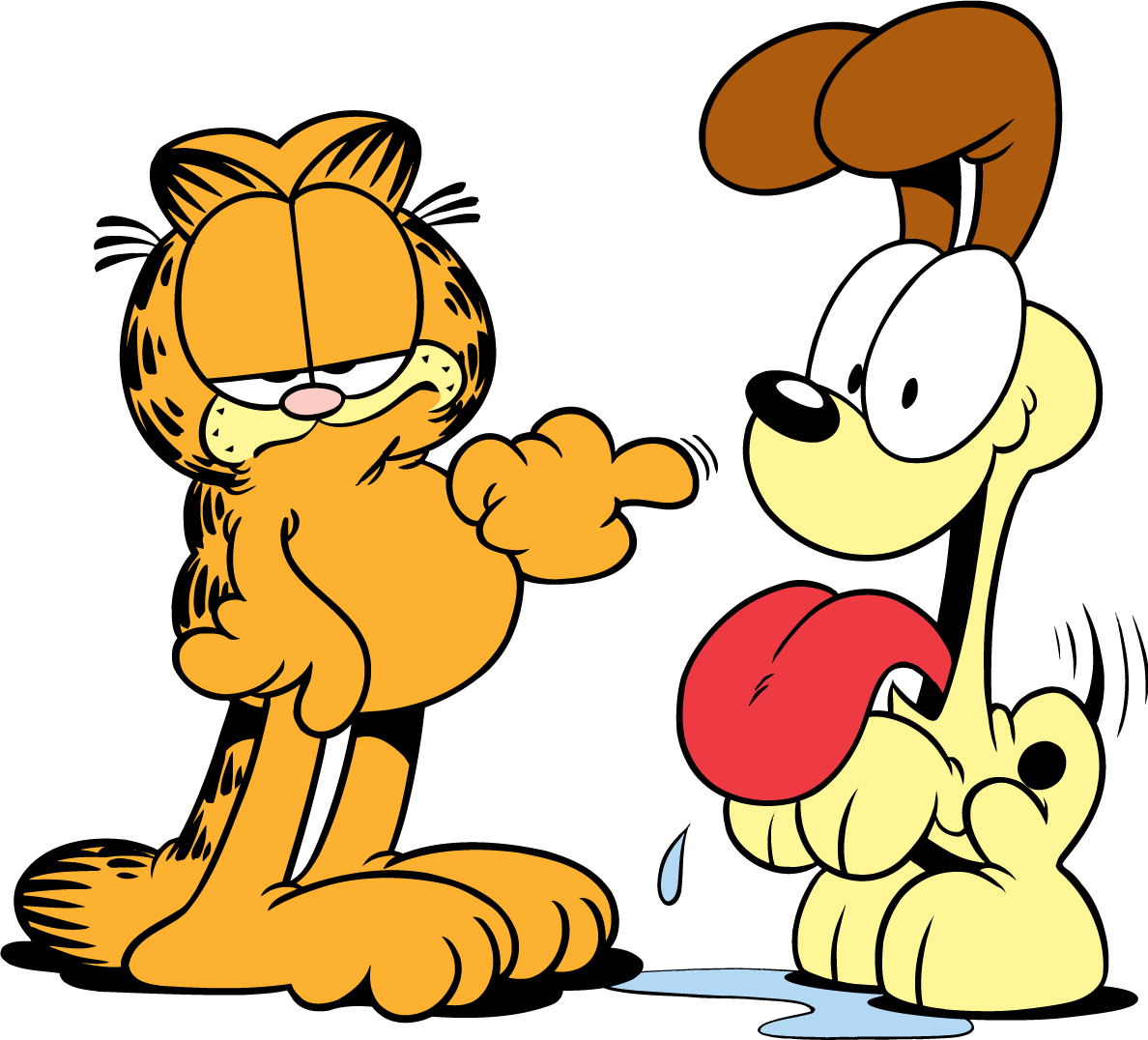 Odie Hugging Garfield - Discord Owo Clipart (1188x1076), Png Download
