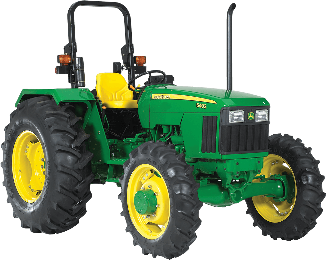 John Deer Tractor Sideview Clipart (1200x1036), Png Download