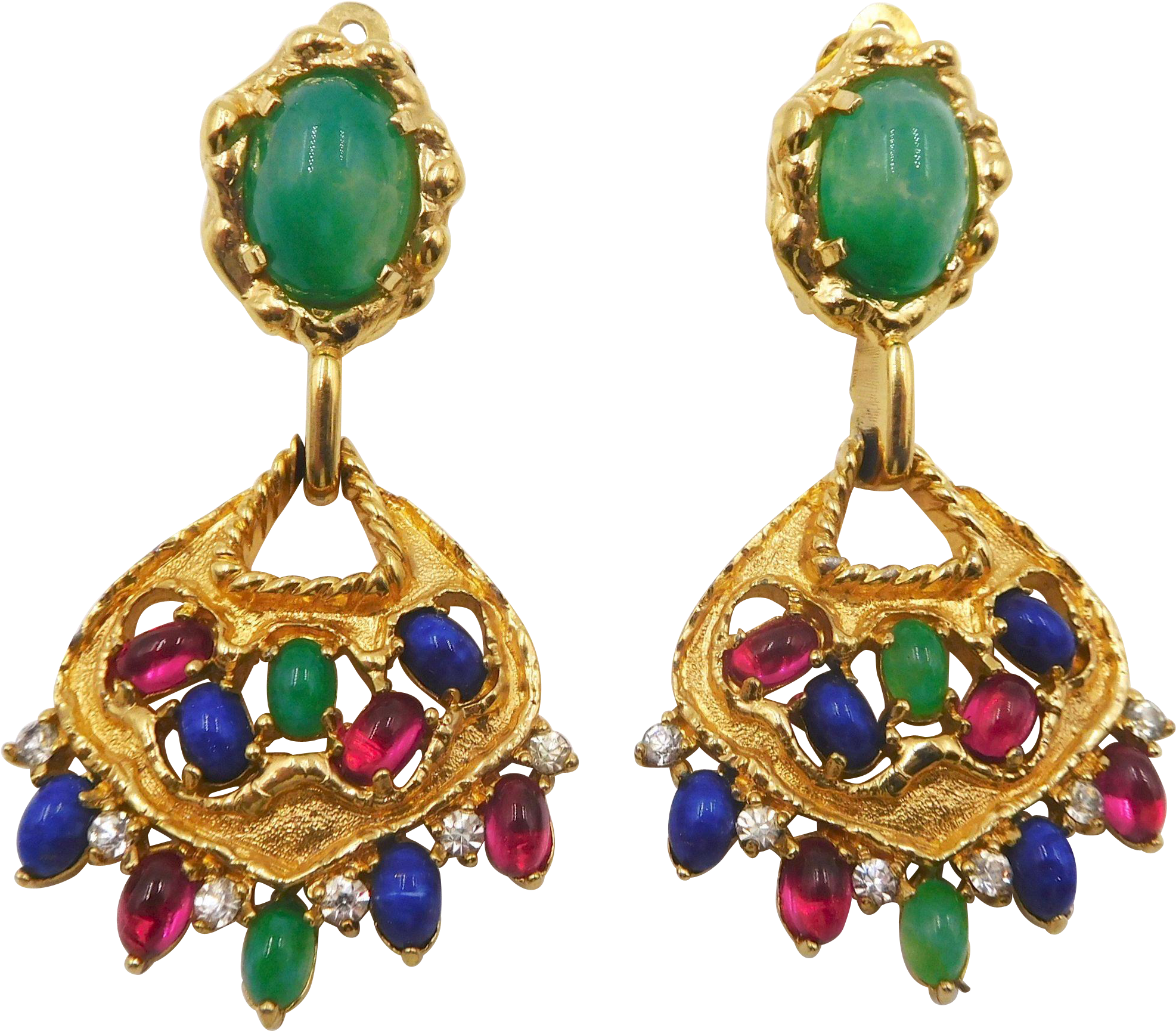 #vintagebeginshere At Www - Earring Clipart (1972x1972), Png Download