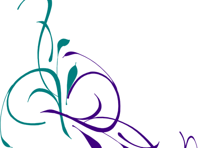 Swirls Clipart Floral - Clip Art Gold Flower - Png Download (640x480), Png Download